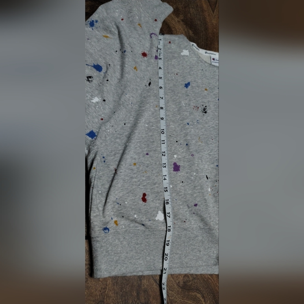 Champion Terry Paint Splatter Oversized Astsy Sweatshirt Women's Size (XL) - Picture 5 of 10